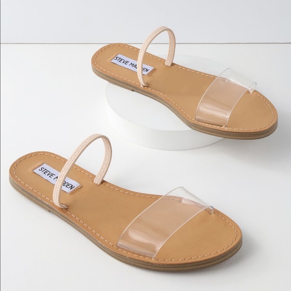 Steve Madden Dasha Clear Slide Sandals 